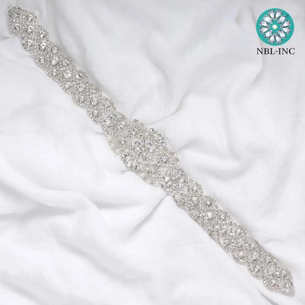 (1PC) Rhinestone bridal belt diamond wedding dress belt crystal wedding sash for wedding dress accessories WDD0312