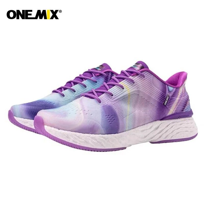 ONEMIX Women Road Running Shoes Breathable Sport Walking Shoes Gym Ligthweight Workout Man Sneakers Flat Shoes for Jogging