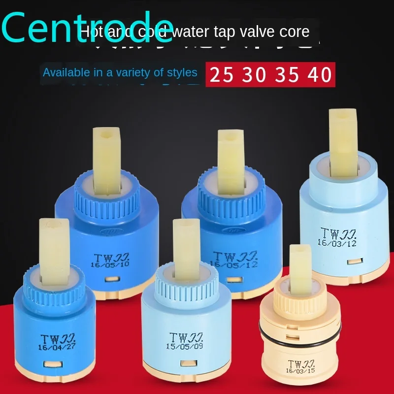 Kitchen basin faucet ceramic valve core 25/35/40 water heater water mixing valve core switch repair parts
