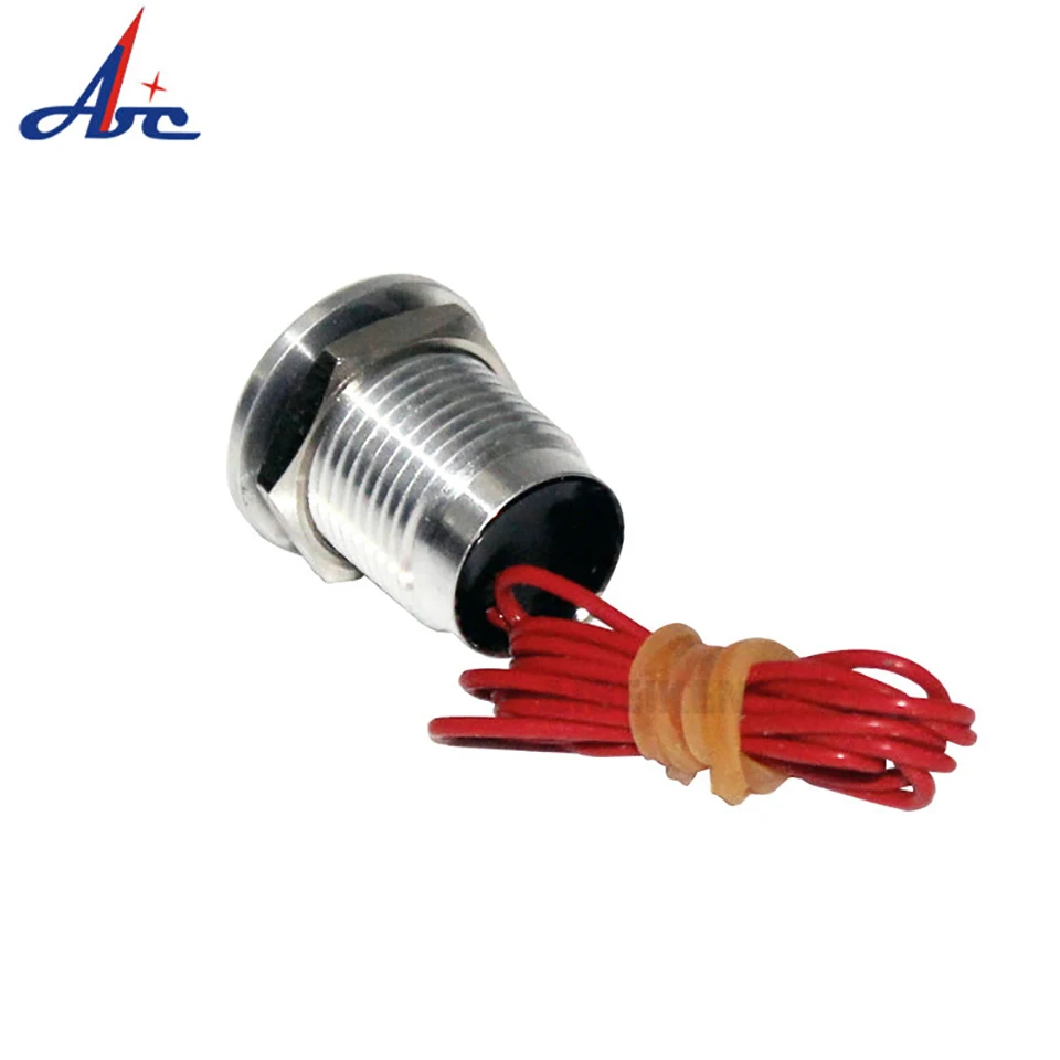 IP68 Waterproof 12mm 16mm 19mm Normally Open Momentary  Flat head Stainless steel small piezo switch touch with wire