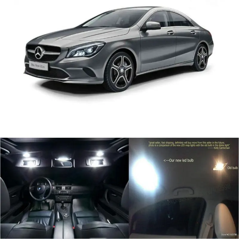 LED Interior Car Lights For  Mercedes-Benz cla class room dome map reading foot door lamp error free 13pc