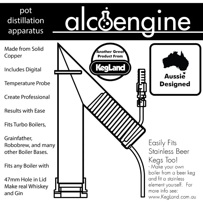 KegLand AlcoEngine Reflux Pure Distilling Distillation Apparatus