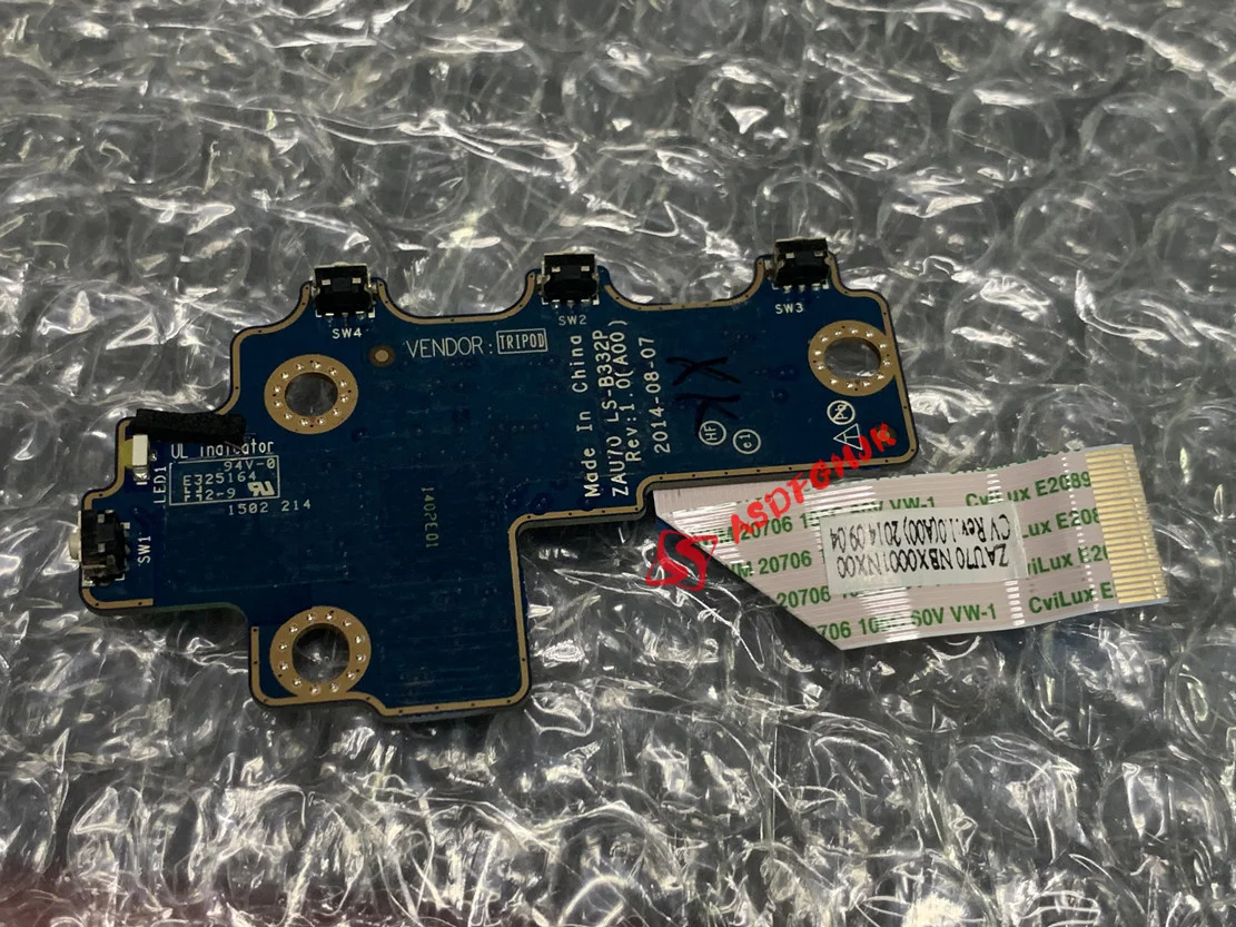 FÜR Dell Latitude 7350 Power Button Board LS-B332P Arbeitet perfekt