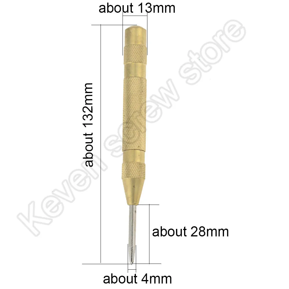 1PCS 5-inch Automatic Center Pin Spring Loaded Mark Center Punch Tool Wood Indentation Mark Woodworking Tool Bit