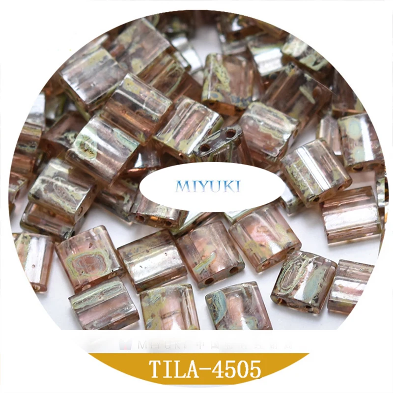 Hot Selling Japan Miyuki  Tila Beasd 5*5*1.9mm  Special Color Series 3g for  Bracelet Jewelry Making