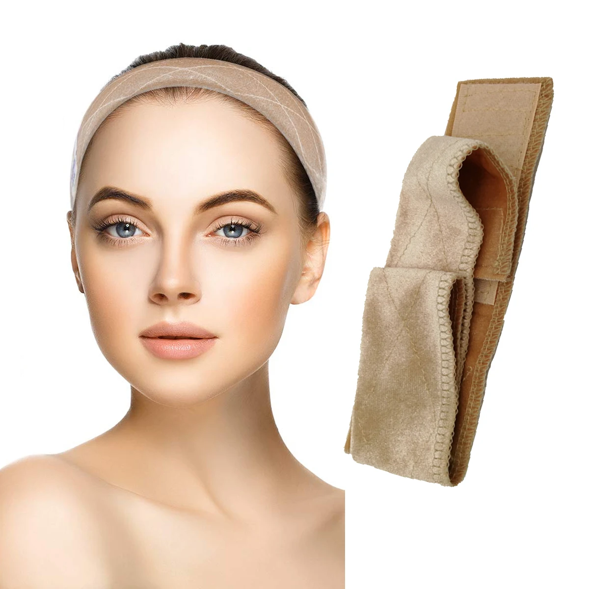 1Pc Mode Nicht-slip Weiche Samt Frauen Perücke Griffe Schal Komfort Stirnband Einstellbare Samt Perücken Grip Haar Band perücke Zubehör