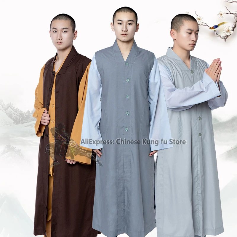 

Buddhist Monk Vest Shaolin Kung fu Clothing Meditation Robes High Quality Chinese Wushu Suits Martial arts Uniforms