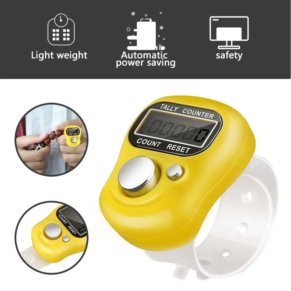 1 Chiếc Giờ Phản Mini Stitch Bút Đánh Dấu Và Hàng Ngón Tay Phản LCD Điện Tử Kỹ Thuật Số Đường Kiến Tạo Phản May Đan Dệt dụng Cụ