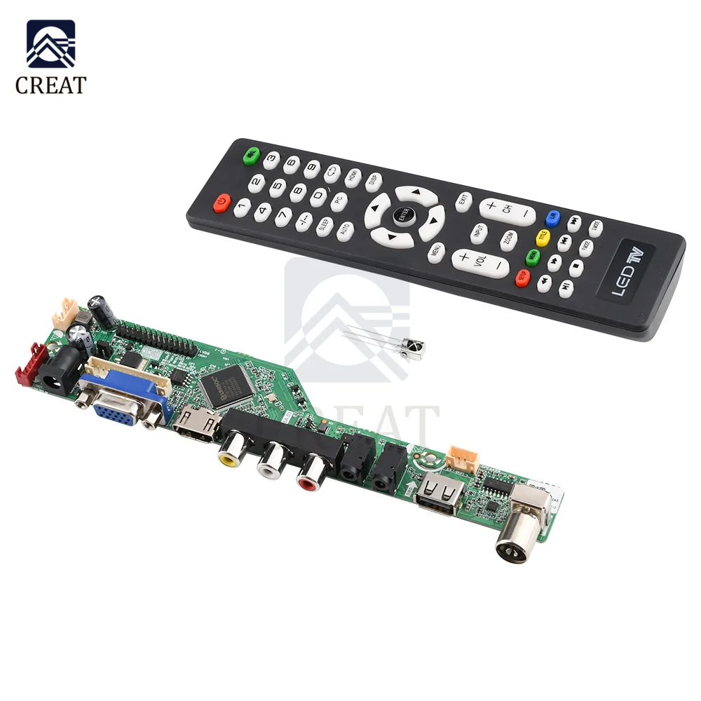 Universal LCD Controller Board Resolution TV Motherboard VGA AV TV USB Interface Driver Board Module