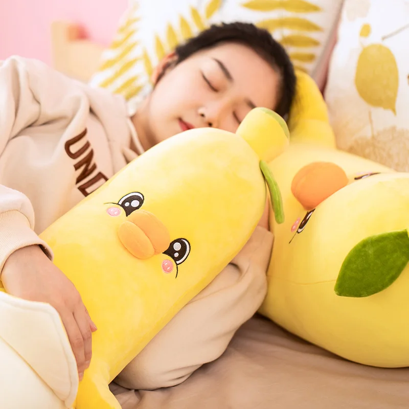 Kawaii Plush Fruits Duck Toy Cute Yellow Banana Stuffed Plush Plants Toys Banana Pillows For Home Bed Decor Baby Kids Gifts