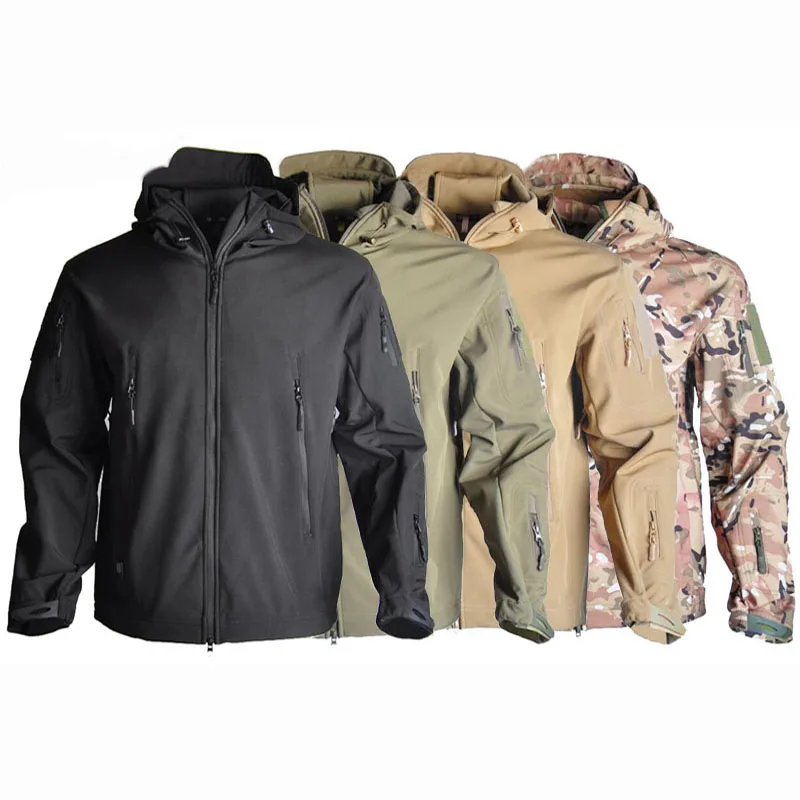 Tactical Sets Men Sharkskin Softshell TAD Jacket Or Pants Hiking Uniform Camping Waterproof Camouflage Hunting Clothes