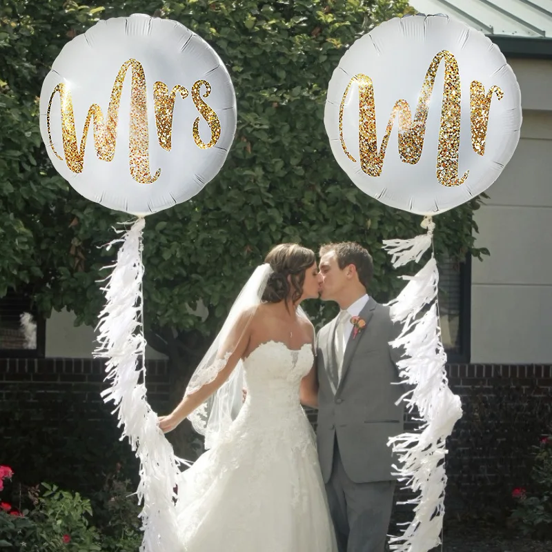 

2/3/5Pcs 18inch Love Mr Mrs Balloon Heart Foil Balloon Helium Ballon Inflatable Air Globos For Wedding Bride To Be Party Decor