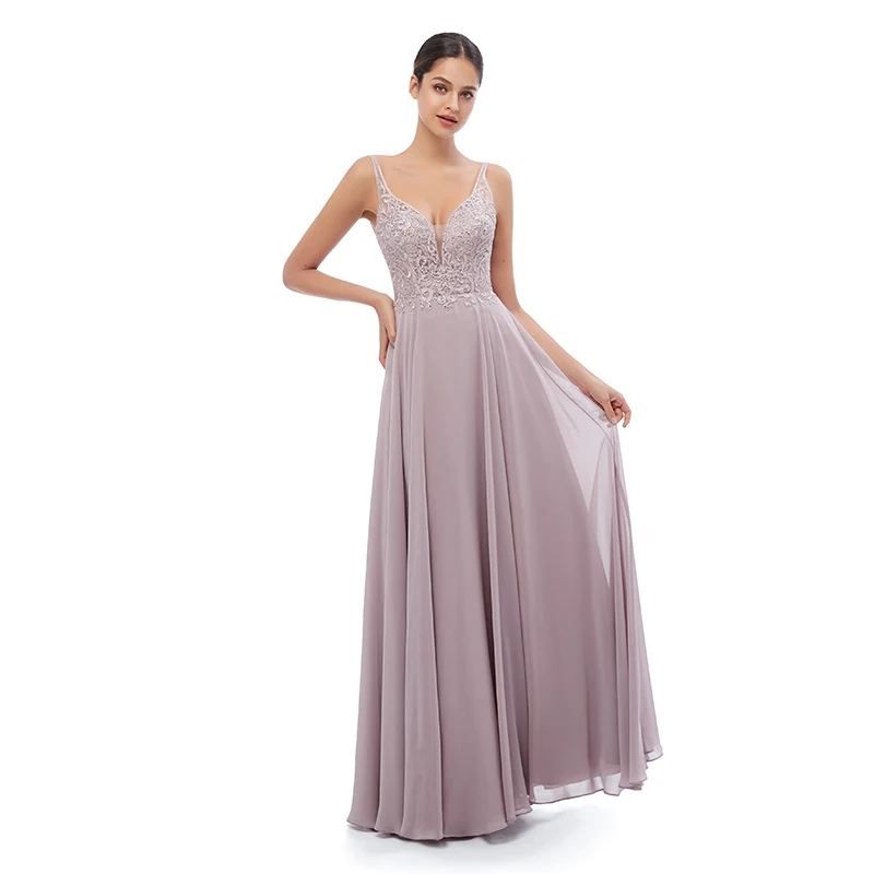 Apliques de renda querida vestido longo Chiffon, Mãe dos vestidos de noiva, Vestido de casamento, 2024