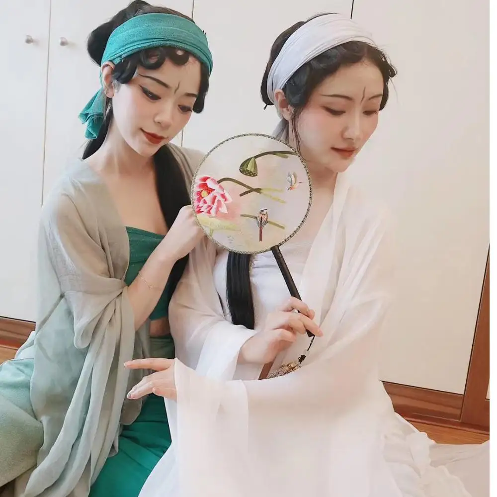 

Vintage White Snake Costumes Sexy Hanfu Women Ancient Chinese Costume Traditional Women Clothes Tang Dynasty Dance Clothing