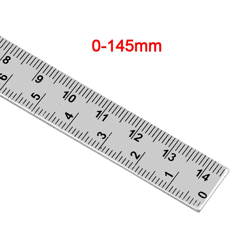 14,5 cm 180 Grad Einstellbar Winkelmesser Multifunktions Edelstahl Roundhead Winkel Lineal Mathematik Messung Werkzeug