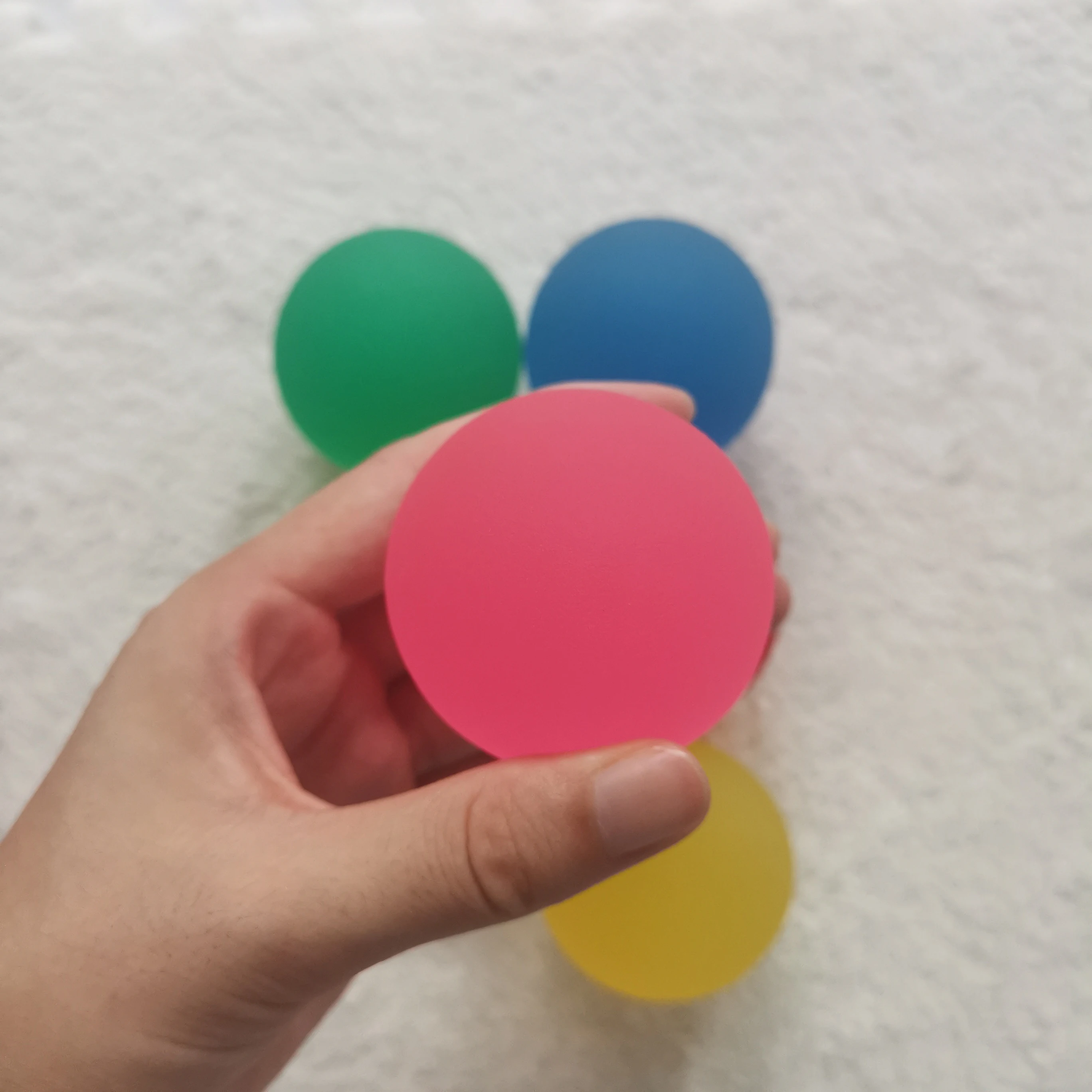 5.5cm Solid Color Rubber Bouncing Bouncy Balls Soft malabares Juggling Jumping Outdoor Sports Toys for Baby Kids