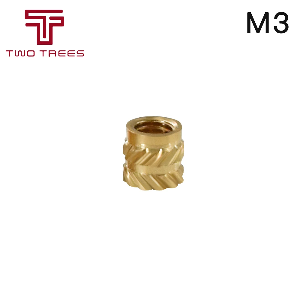 Mellow Brass Hot Melt Inset Nuts Heating Molding Copper Thread 3D Printer SL-type Double Twill Knurled Injection Brass Nut