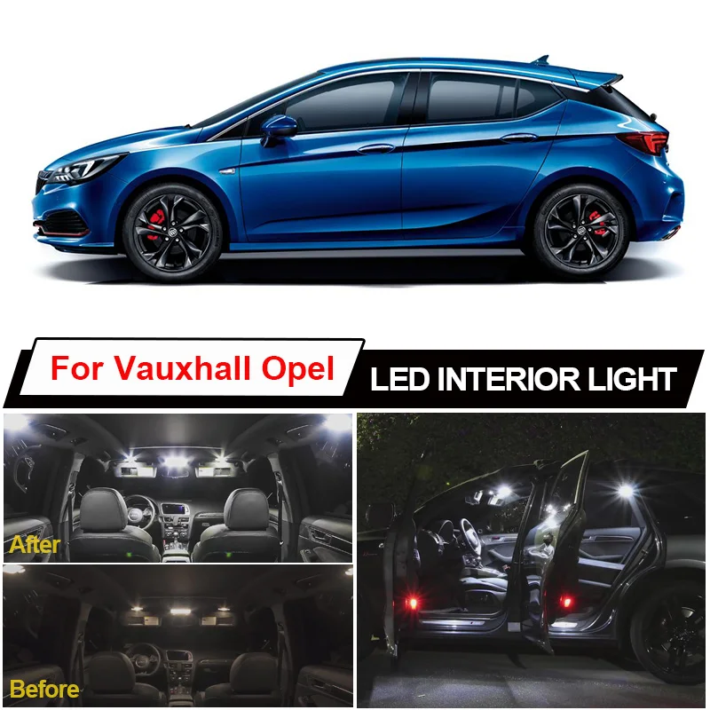 Canbus Car Lamps Interior LED Light Kit For Vauxhall Opel Insignia A Astra H J K Vectra C MOKKA X Corsa C D E Grandland X Adam