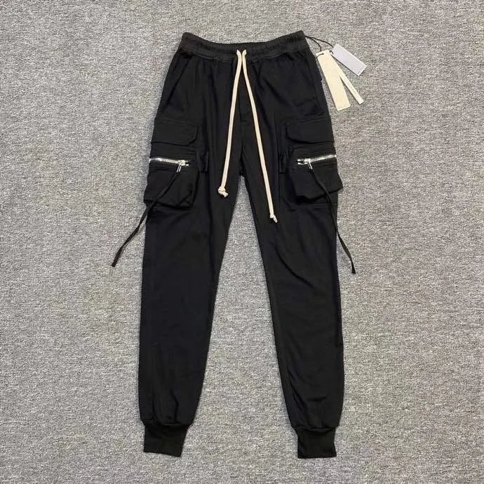 2020 FW men drop crotch cargo jogger sweatpants slim fit