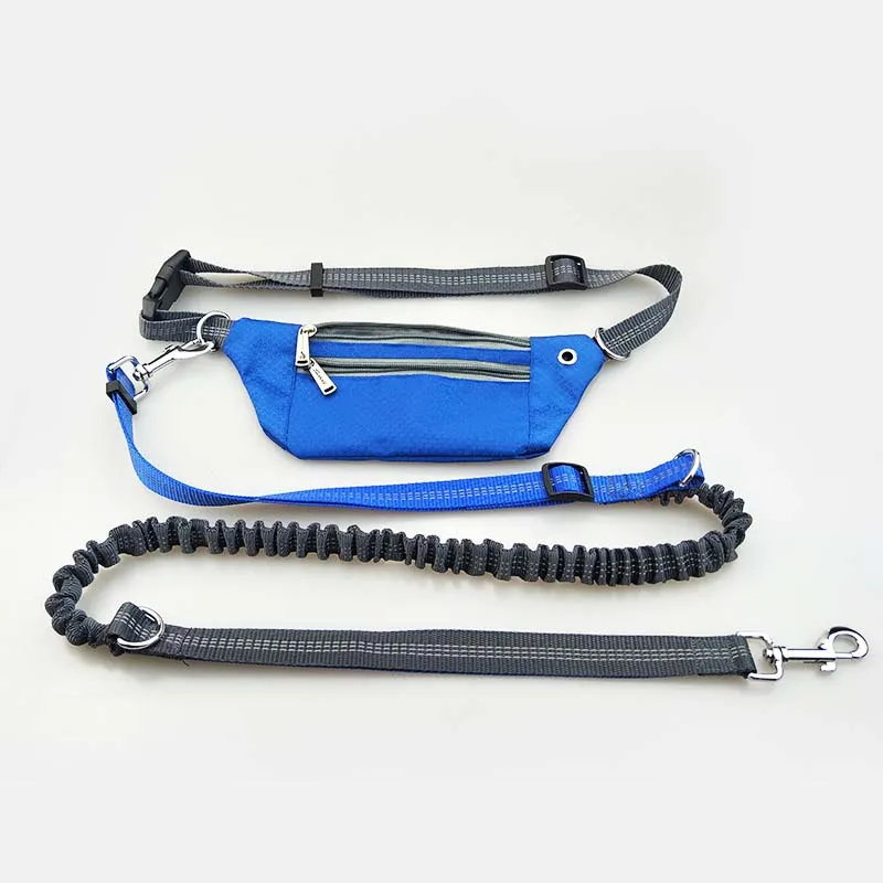 Pet Dog Leash Waist Waterproof Pockets Dog Reflective Belt Elasticity Collar Rope Running Jogging Walking Pet Supplies