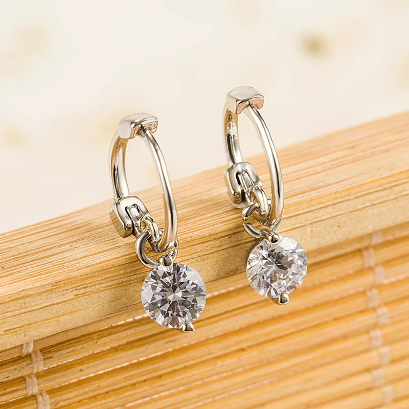 

Natural Zircon Gemstone Jewelry S925 Sterling Silver Earring Women Orecchini Aros Mujer Bizuteria Silver 925 Jewelry Earring Box