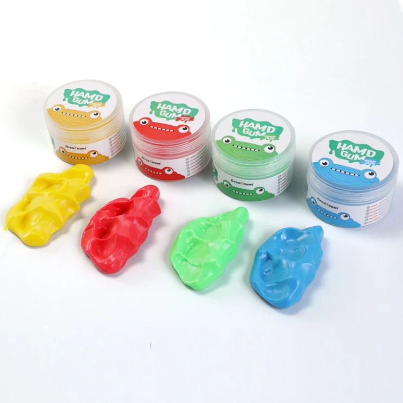 4pack/set Rehabilitation Slime Supplies Toys Fingers Hands Grip Strength Trainer Soft Clay Light Plasticine Playdough Slime Toys