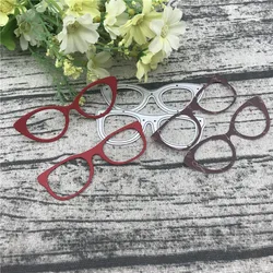 2pcs glasses frames Metal Cutting Dies For DIY Scrapbooking Album Embossing Paper Cards Decorative Crafts