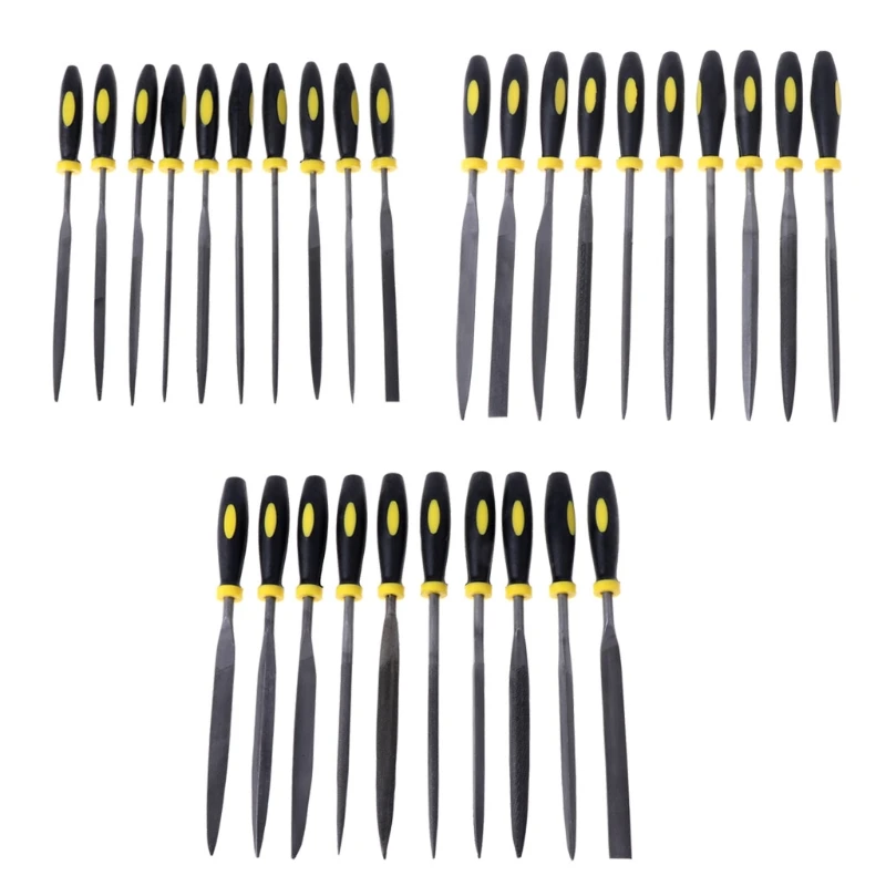 10 Pcs Needle File Set For Jeweler Wood Carving Craft Metal Glass Stone 3 Sizes