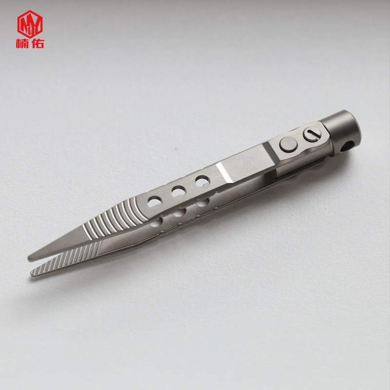 1PC Bear Head Titanium Alloy Tweezers Tip Thickened Anti-Slip Anti-Corrosion EDC Tool