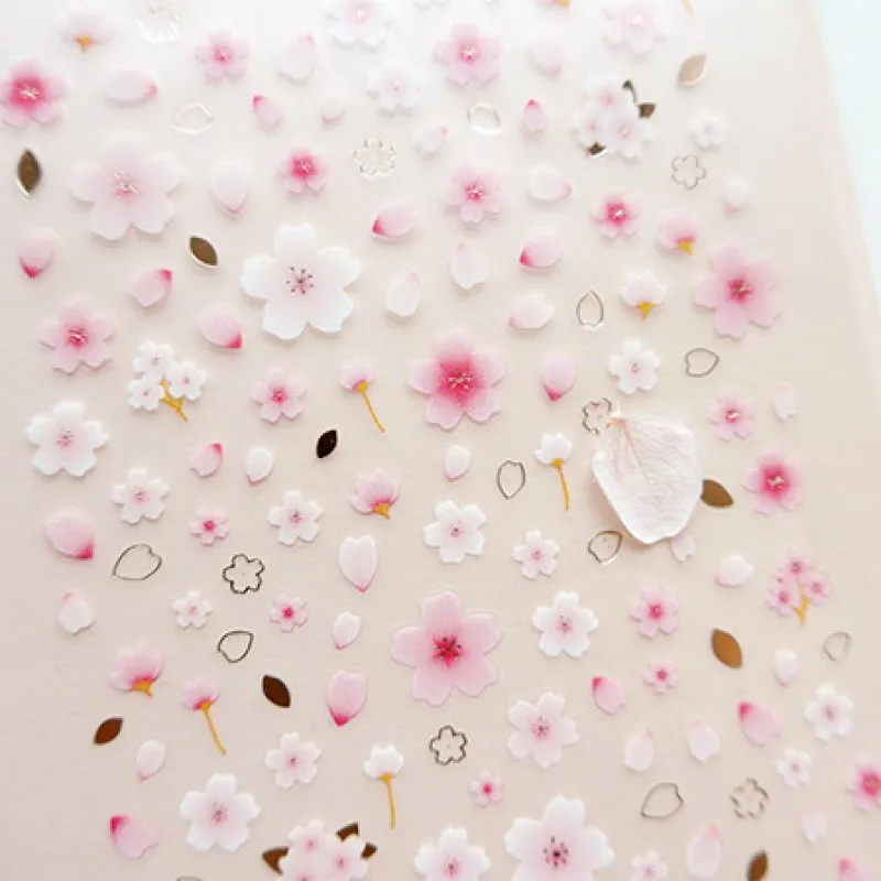 Suatelier różowy Sakura paznokci naklejki japonia kwiat wiśni wykrawania Scrapbooking materiał Hobby DIY Craft ozdoby do kartek