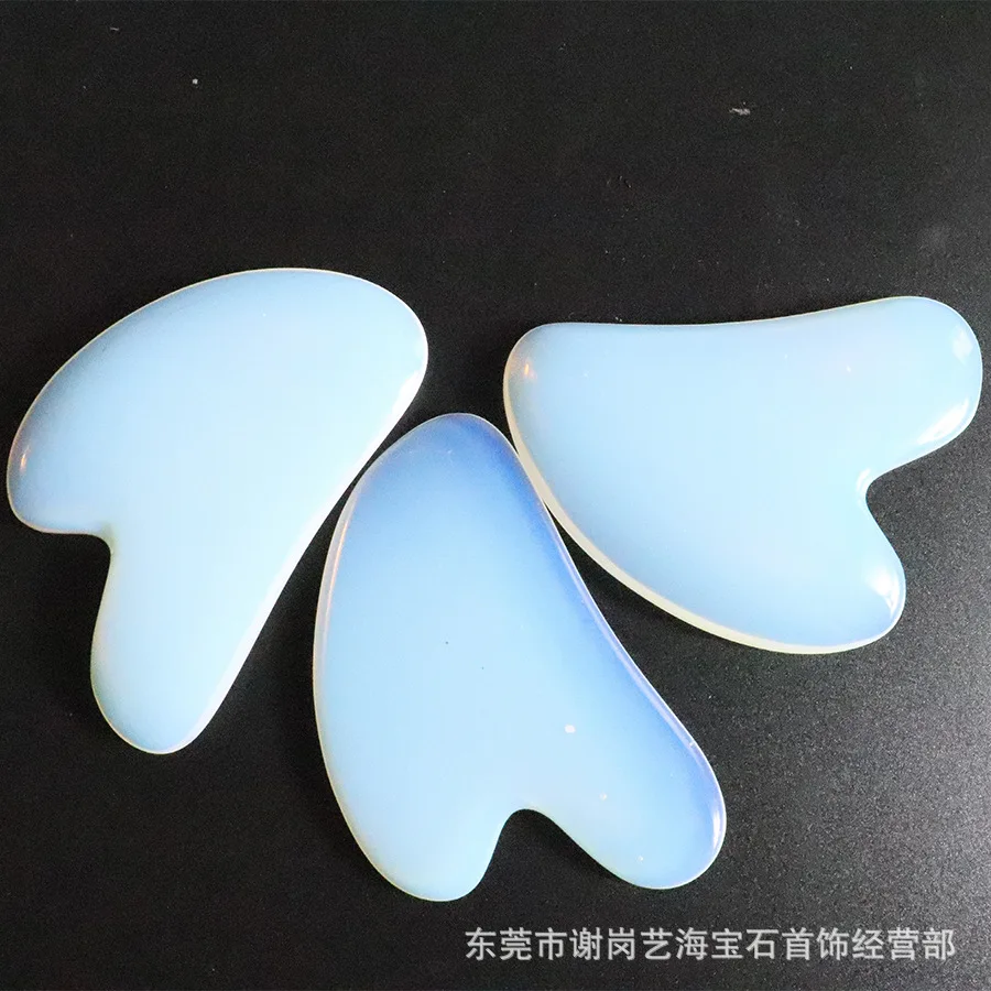 Opalite Massage Gua Sha Tool Face Care Body Eye Crystal Mineral Stone Massager Health Skin Beauty Lifting And Firming Detox