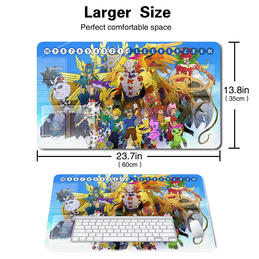 781243-لوحة لعبة DTCG Playmat الجدول حصيرة حجم 60X35 سم ماوس اللعب الحصير متوافق ل Digimon TCG CCG RPG