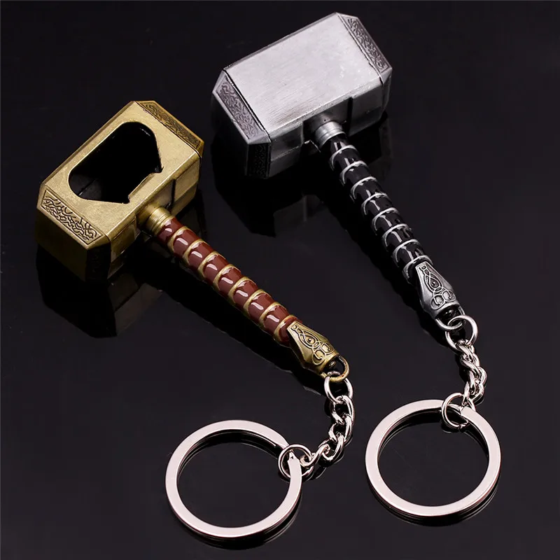 1Pcs Beer Bottle Openers Multifunction Hammer Of Thor Shaped Beer Bottle Opener With Long Handle Bottler Opener Keychain Gifts