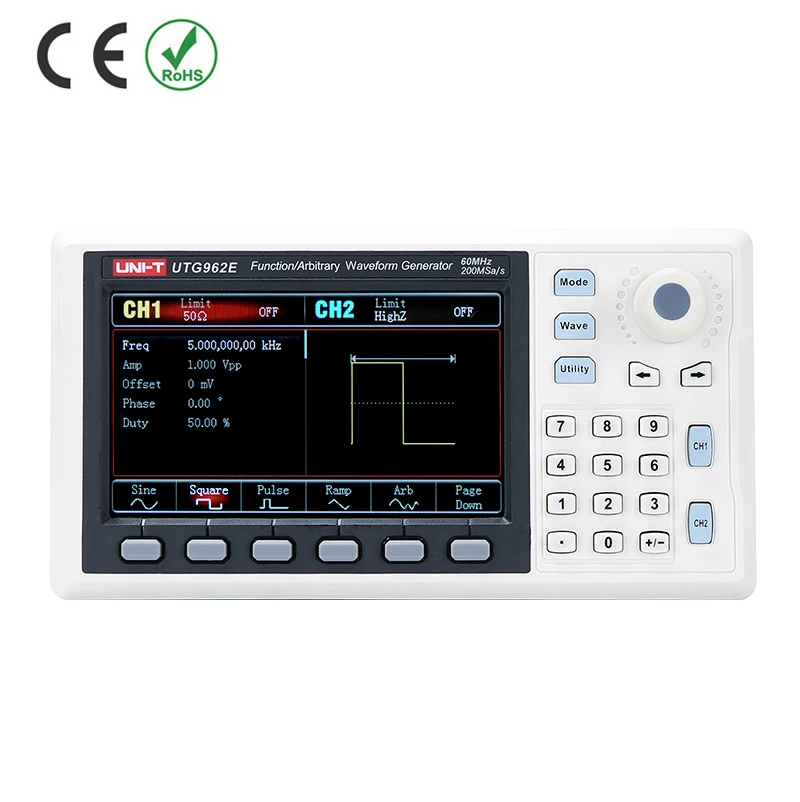 UNI-T UTG932E UTG962E generator 2 channel  30MHz/60MHz frequency meter 4.3“ display