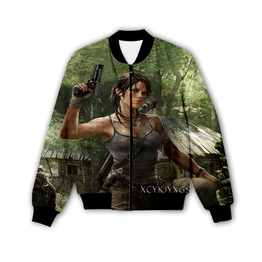 

Phechion New Men/Women New Style Tomb Raider 3D Printed Jacket Fashion Streetwear Men Loose Sporting Jacket & Coat M62