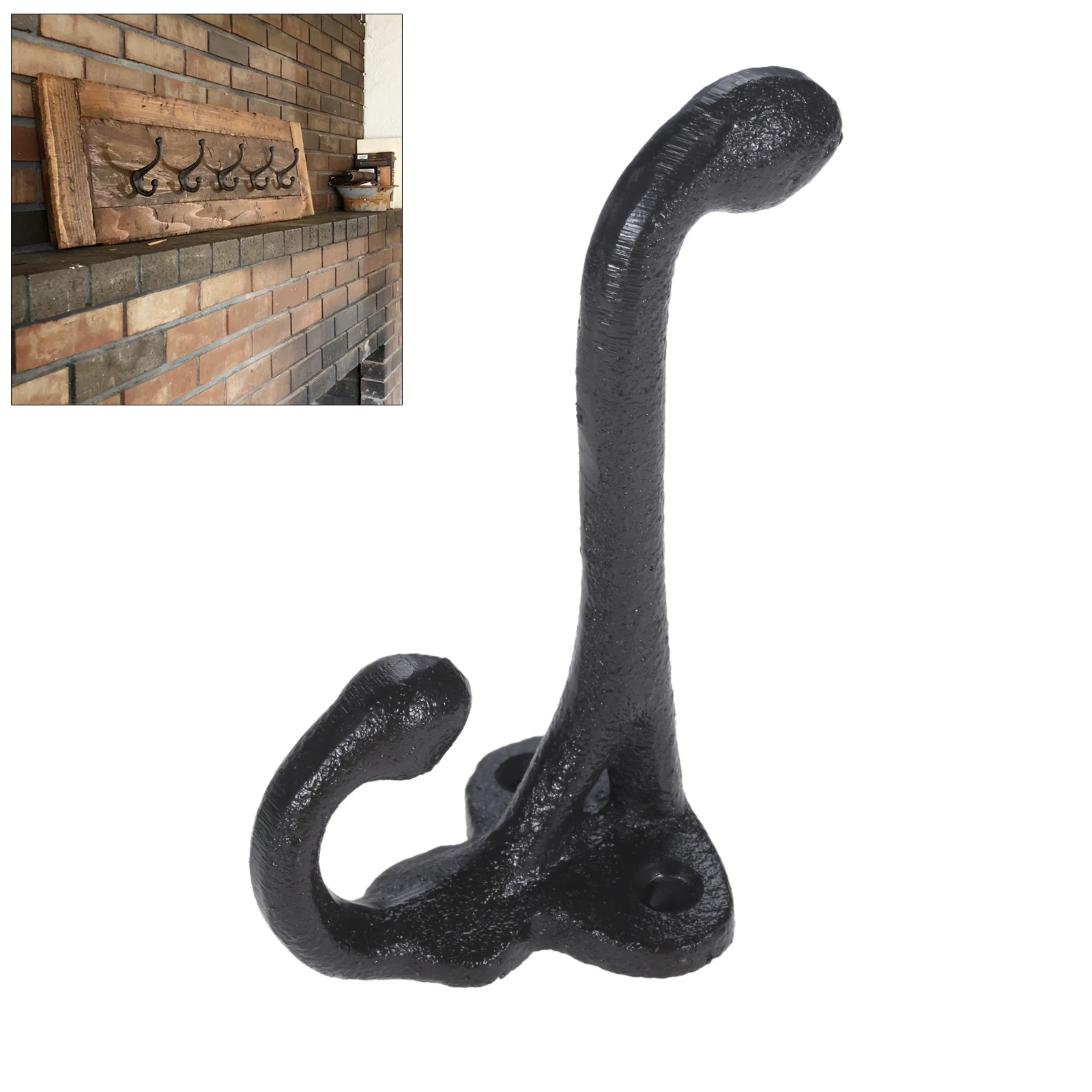 DRELD 1pcs Cast Iron Wall Mounted Hooks Hanger Keys Holder Retro Key Hanger Coat Hat Towels Racks Kitchen Bathroom Accessories