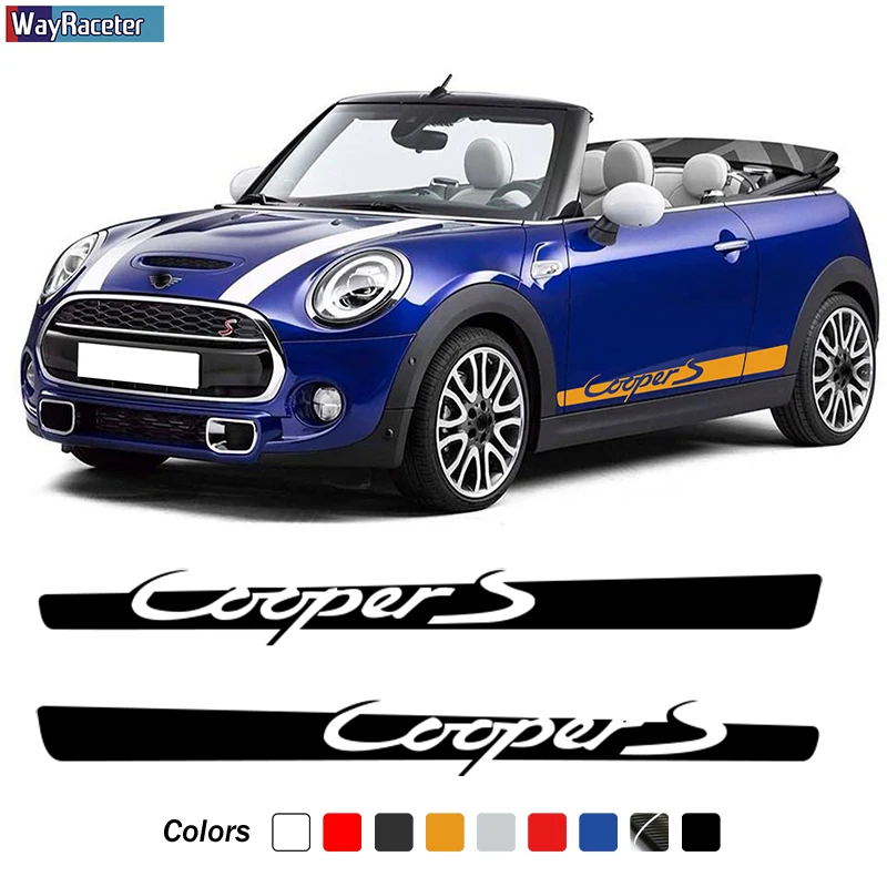 

Car Door Side Stripes Skirt Sticker Body Graphics Decal For MINI Cooper S One R50 R52 R53 R56 R57 F55 F56 F57 JCW Accessories