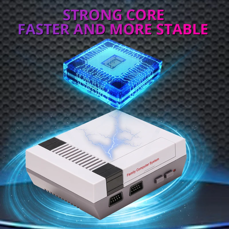 وحدة تحكم ألعاب فيديو عتيقة مع لوحة ألعاب مزدوجة ، وحدات تحكم في مخرج الفيديو ، مشغل ألعاب ، ألعاب كلاسيكية مدمجة ، FC ، N ، ES