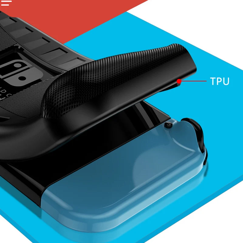 Nintend Switch TPU Case Accessories Protection Shell 2 card Holder Ergonomic Handle Grip For Nintendo Switch Shockproof Cooling