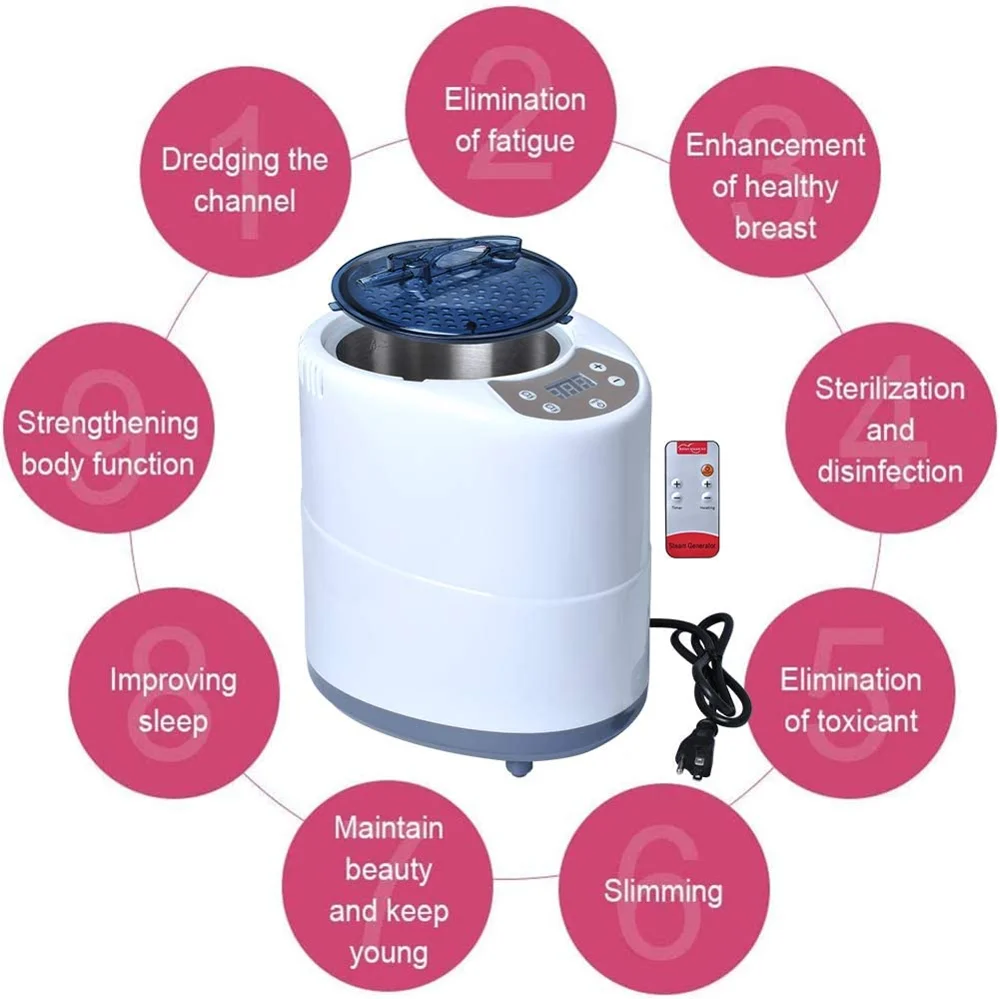 Imagem -05 - Gerador de Vapor 220v 110v Plugue eu us Capacidade de Atualização de 2000w Panela de Vapor 4l para Sauna Barris de Madeira Grande Vapor de Água