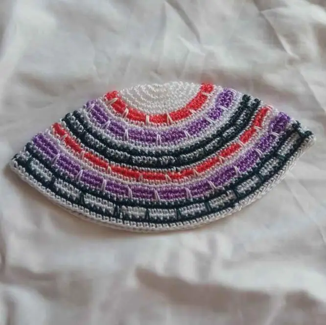 

Kipa Cap Kippah Jewish Israel Men Weave Colourful Prayer Colourful