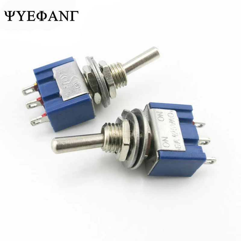 5Pcs/lot Miniature Toggle Switch MTS-102 SPDT 6A 125VAC/3A 250VAC Mini Switch Lever Switch 3 Pin ON/ON High quality