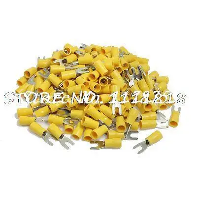 

SV5.5-3.5 Fork Type Pre Insulated Wiring Terminals Yellow 200pcs for AWG 12-10