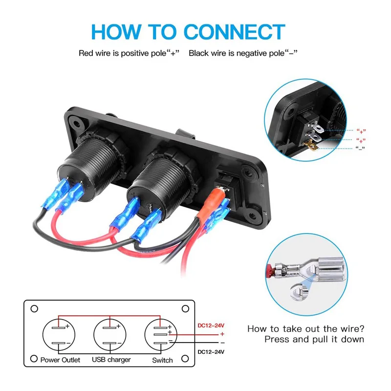 Extractme Dual USB Socket Charger Socket 4.2A Fast Phone Charging USB 12V Digital Voltmeter Auto Truck Car USB Charger