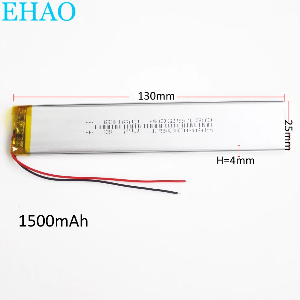 4025130 3.7V 1500mAh Lithium Polymer LiPo Rechargeable Battery Li cells For PAD DVD E-book Note Book Bluetooth Headset Mobile