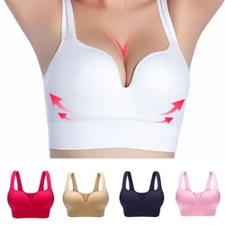 3D Bras For Women Underwear Sexy Lingerie Solid Bra Seamless Push Up Cotton Tops Bralette Brassiere Wireless Sports Vest