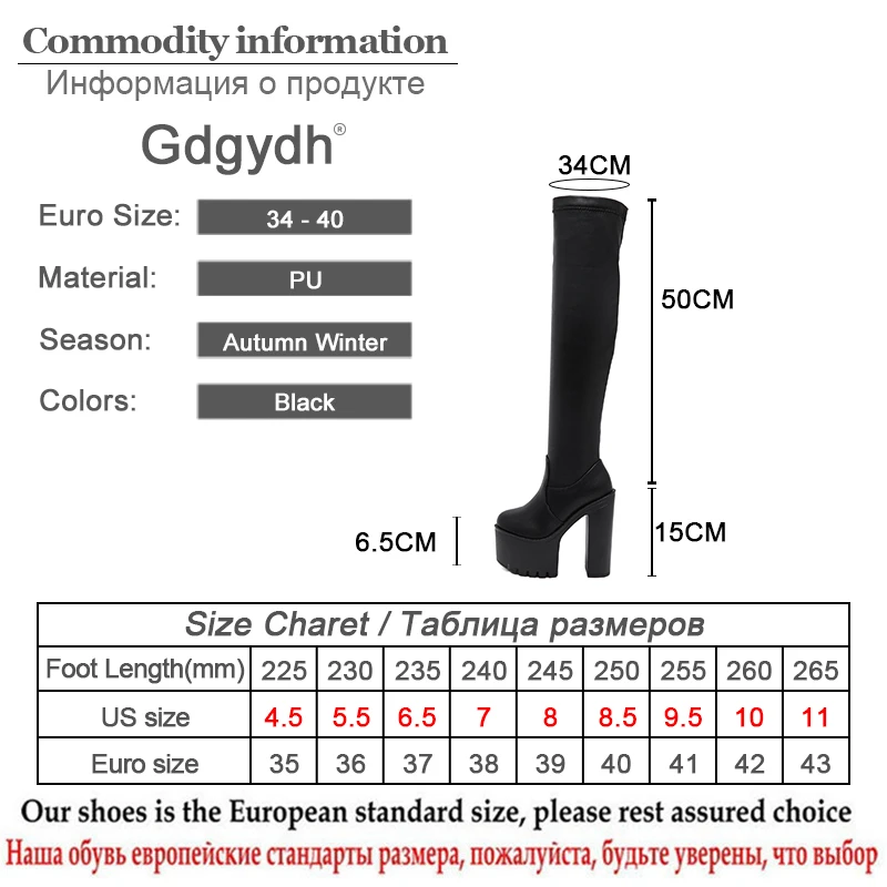 Gdgydh Della Coscia Stivali Alti Per Le Donne Alte Utral Scarpe Tacchi Alti Del Locale Notturno Del Partito Della Piattaforma Stivali Sopra Il