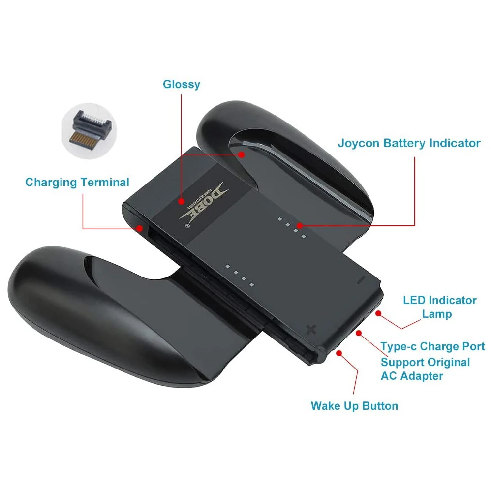 Brand New Grip Handle Charging Dock Station Charger Chargeable Stand for Nintendo Switch Joy-Con NS Handle controller Charger