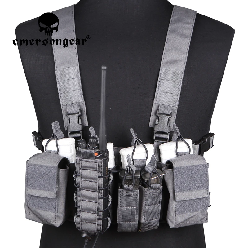 

Тактический нагрудный чехол Emersongear D3CR, регулируемый чехол для журналов для тактического жилета, переноска пластин для страйкбола, охоты CS Game