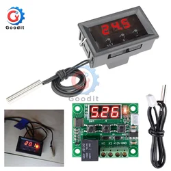 W1209 Digital Thermostat Temperature Controller DC 12V Regulator Thermoregulator Incubator NTC Sensor Meter Case heat cool temp